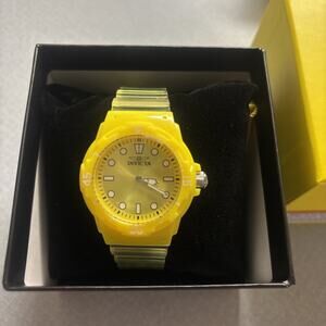 New In Box! Invicta Celestial Women's Watch 35mm Transparent Yellow 49211